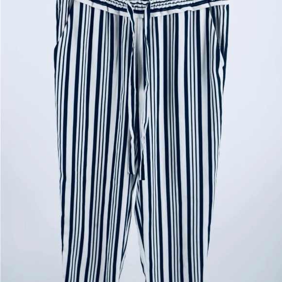 Zara Black and White Striped Pantsuit - Picture 1 of 9